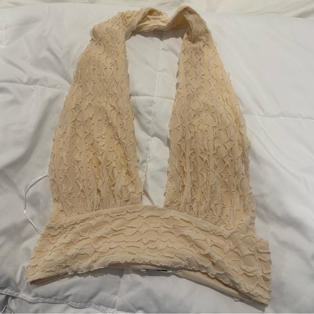 Chic Cream Halter Top